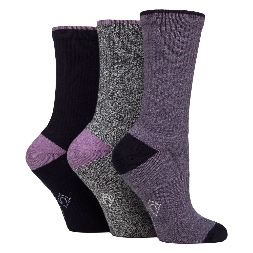 Country Pursuit 6 Pairs Womens Water Repellent Midweight Outdoor Socks for Hiking and Walking