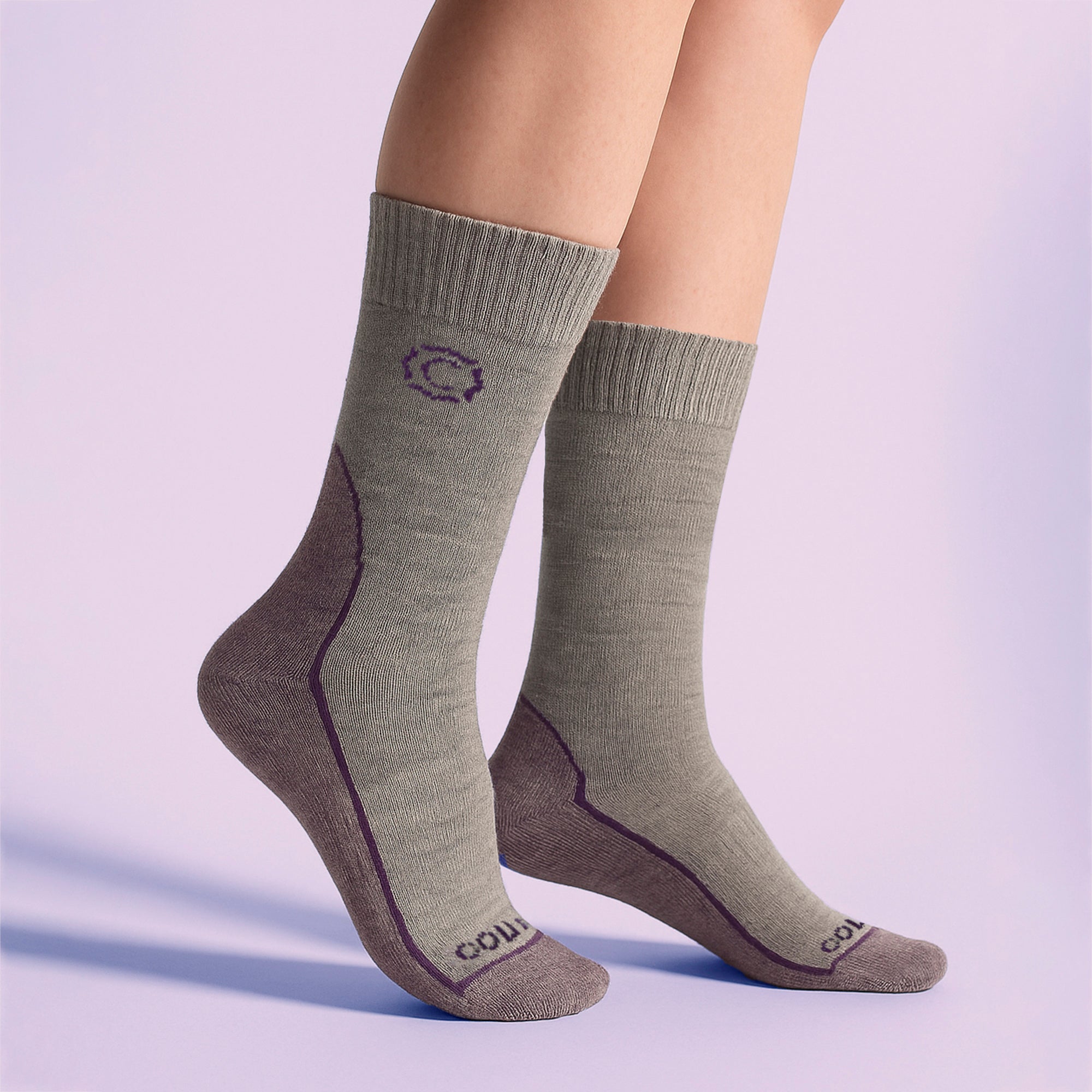 Country Pursuit Womens Wool Blend Cushioned Walker Socks for Hiking and Outdoor Comfort