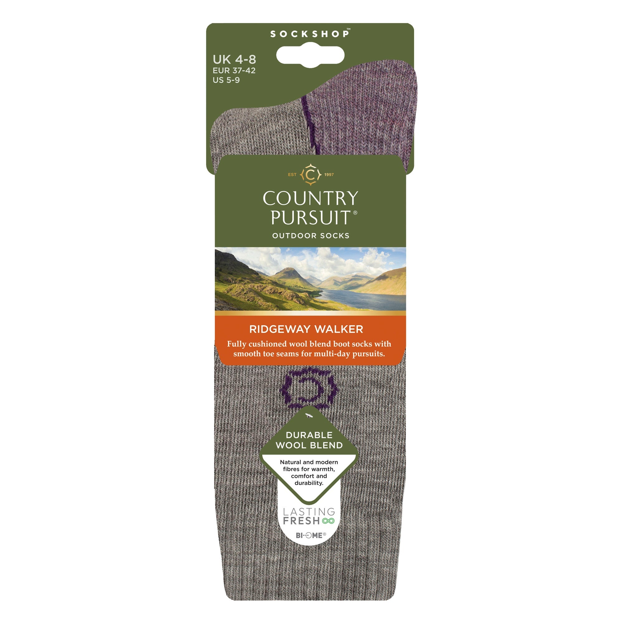 Country Pursuit Womens Wool Blend Cushioned Walker Socks for Hiking and Outdoor Comfort