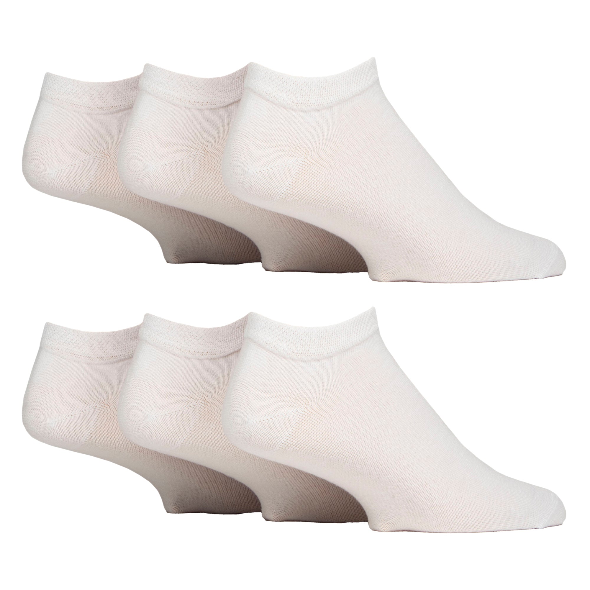 Gentle Grip 6 Pack Mens Diabetic Trainer Socks Loose Top Wide Ankle Socks