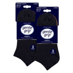 Gentle Grip 6 Pack Mens Diabetic Trainer Socks Loose Top Wide Ankle Socks