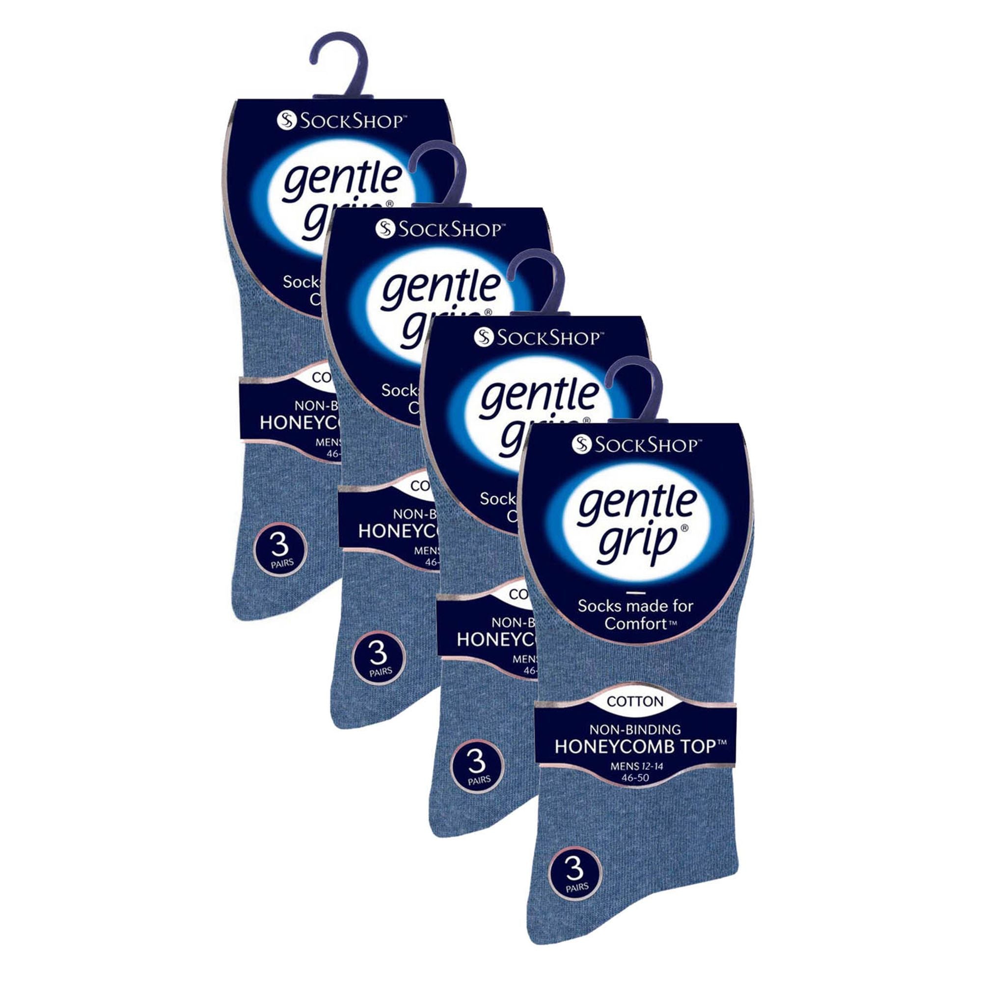 Gentle Grip 12 Pairs Mens Gentle Grip Loose Top Socks