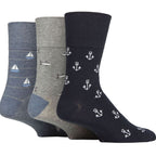 Sock Snob 6 Pack Mens Non Elastic Loose Top Patterned Socks