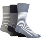 Sock Snob 6 Pack Mens Non Elastic Loose Top Patterned Socks