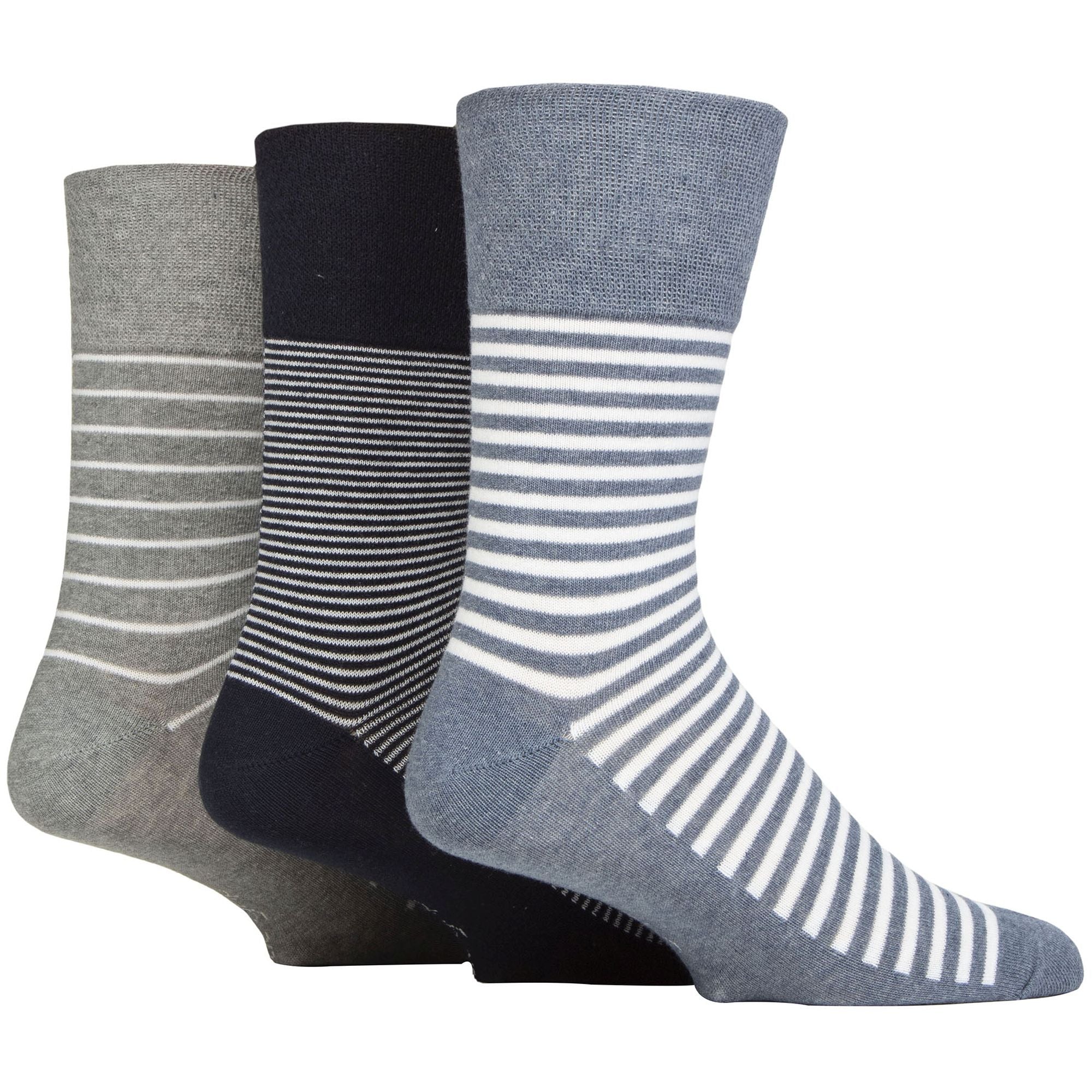 Sock Snob 6 Pack Mens Non Elastic Loose Top Patterned Socks