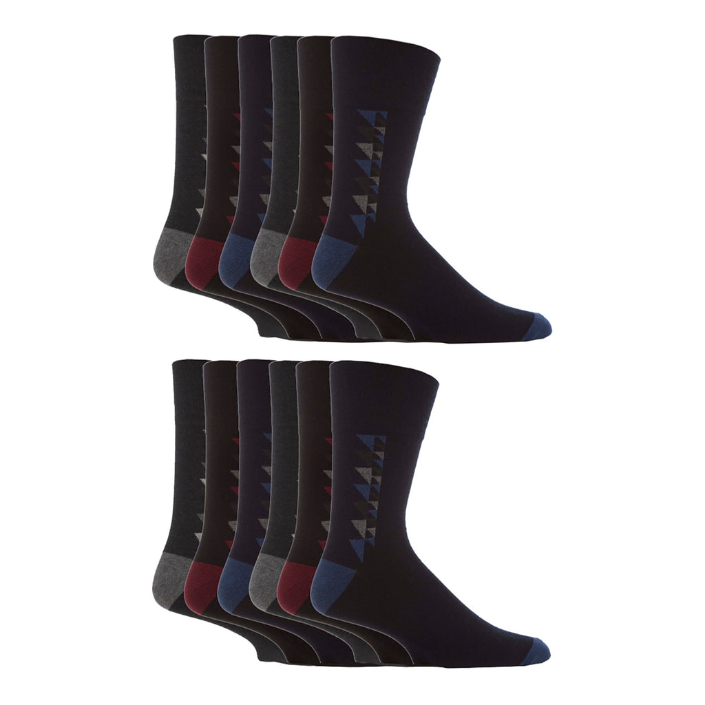 Gentle Grip 12 Pairs Mens Gentle Grip Loose Top Socks
