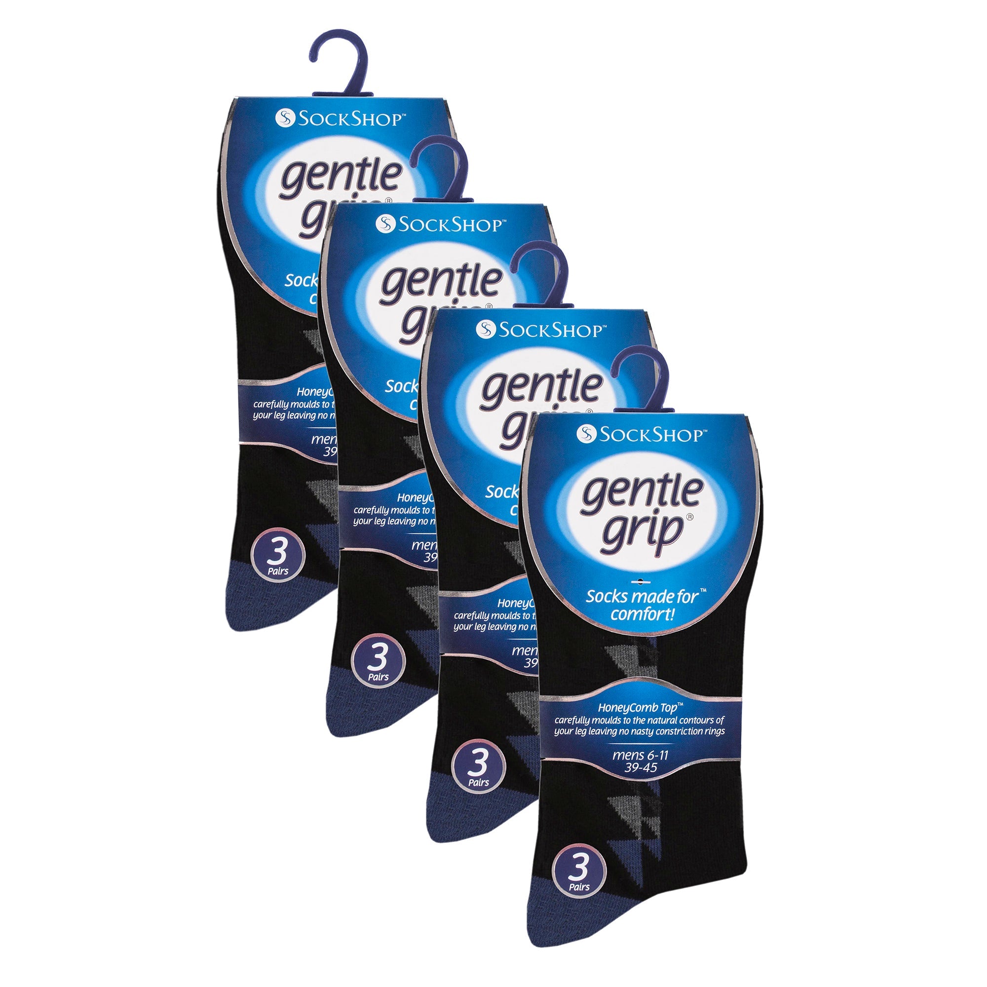 Gentle Grip 12 Pairs Mens Gentle Grip Loose Top Socks