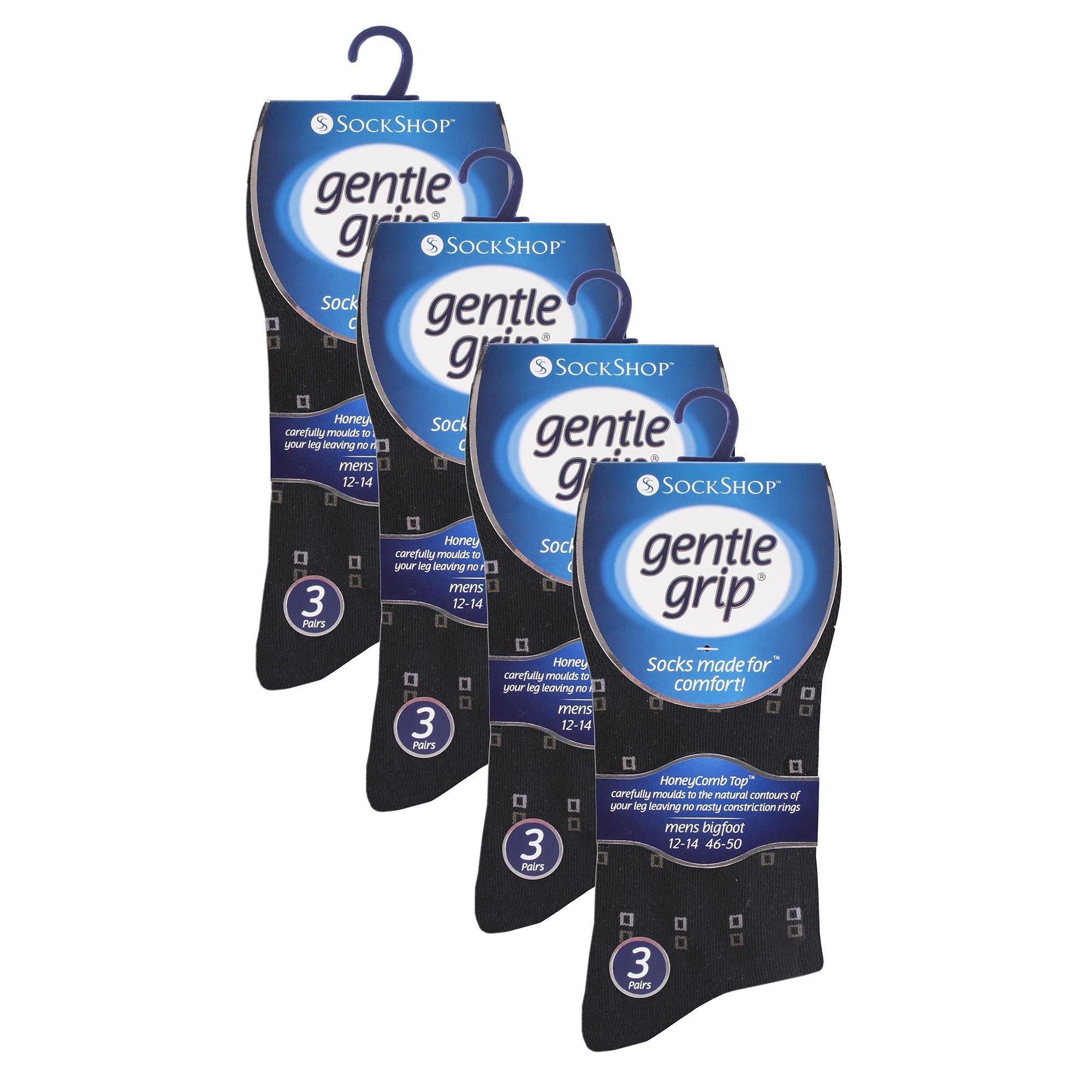 Gentle Grip 12 Pairs Mens Gentle Grip Loose Top Socks