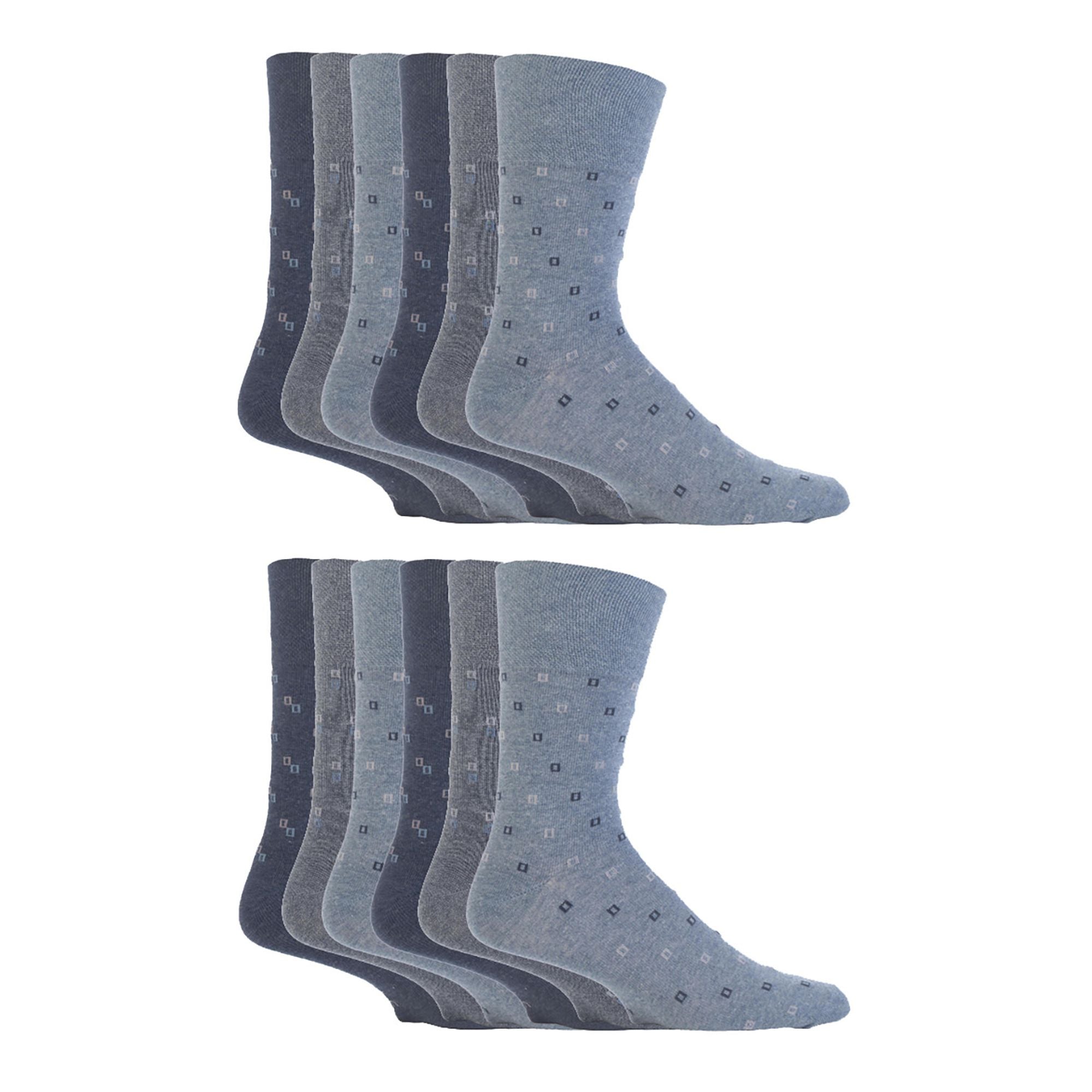 Gentle Grip 12 Pairs Mens Gentle Grip Loose Top Socks