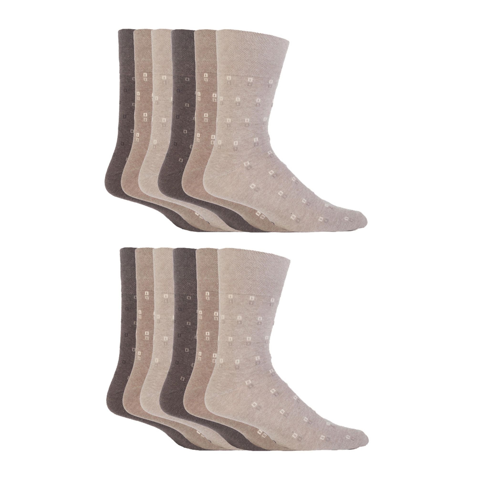 Gentle Grip 12 Pairs Mens Gentle Grip Loose Top Socks