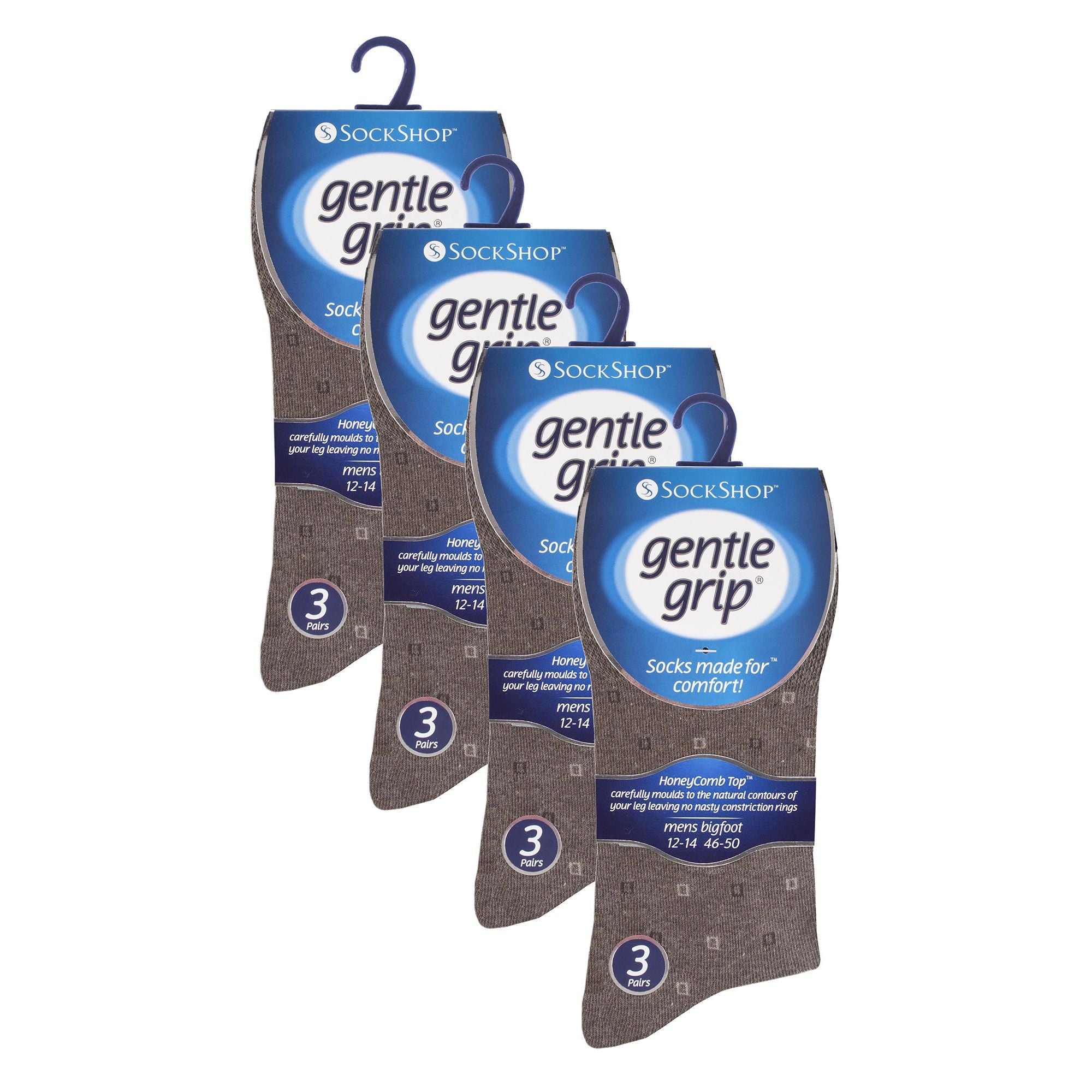 Gentle Grip 12 Pairs Mens Gentle Grip Loose Top Socks