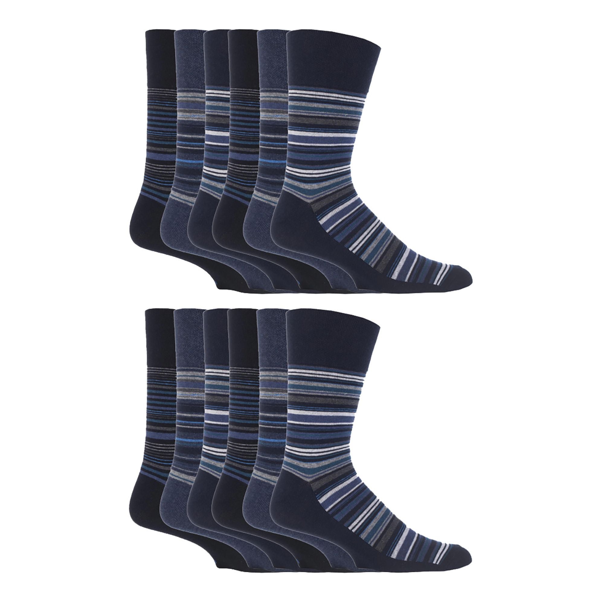 Gentle Grip 12 Pairs Mens Gentle Grip Loose Top Socks