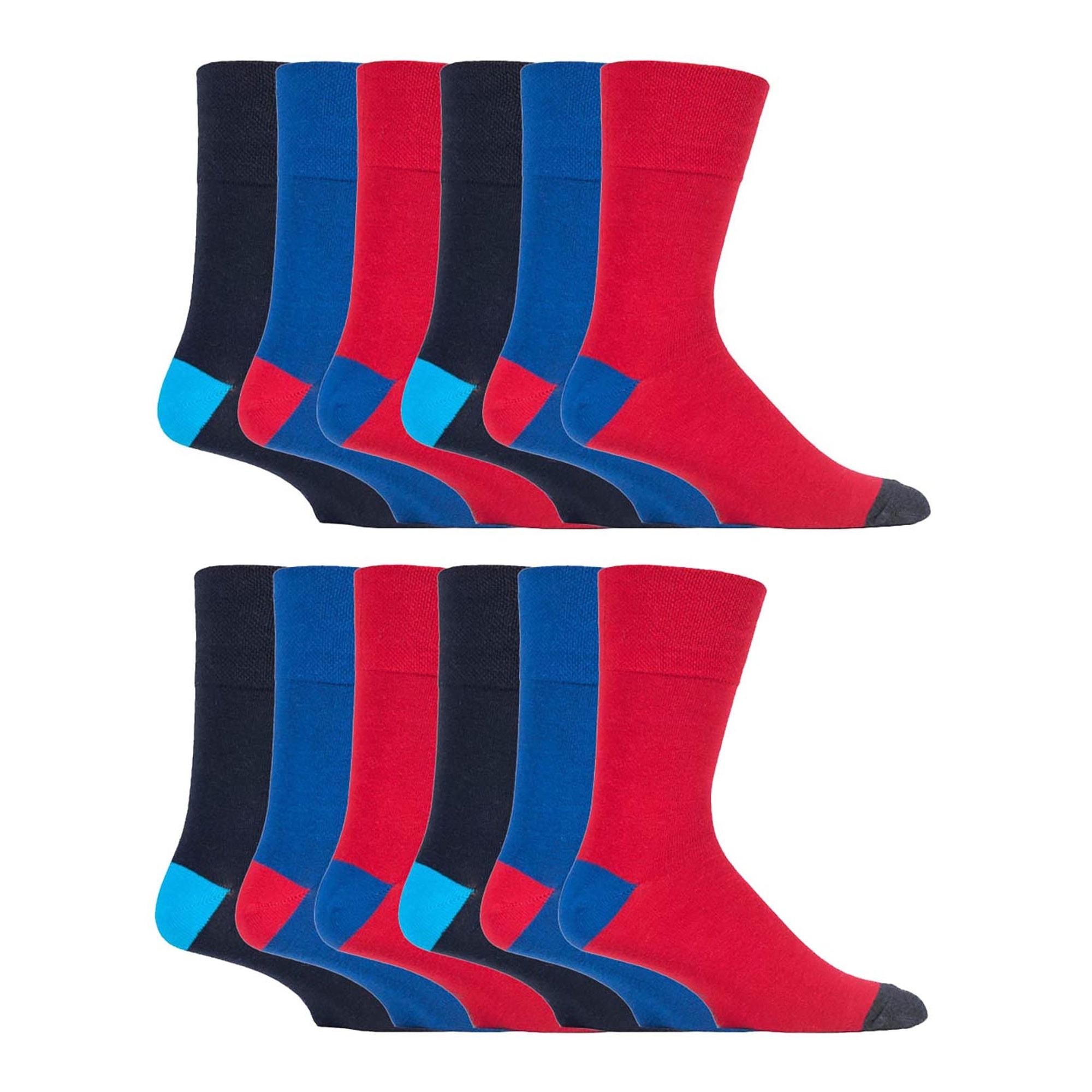 Gentle Grip 12 Pairs Mens Gentle Grip Loose Top Socks