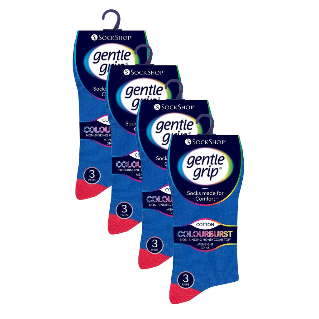 Gentle Grip 12 Pairs Mens Gentle Grip Loose Top Socks