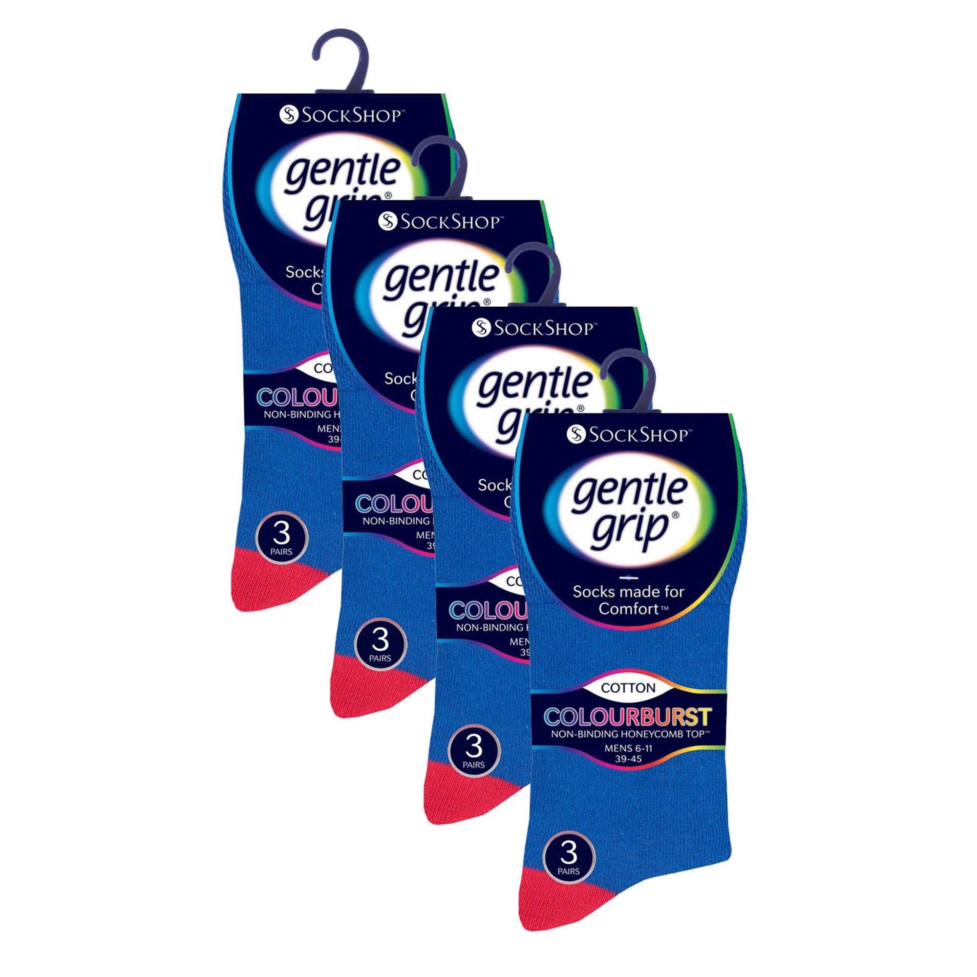 Gentle Grip 12 Pairs Mens Gentle Grip Loose Top Socks