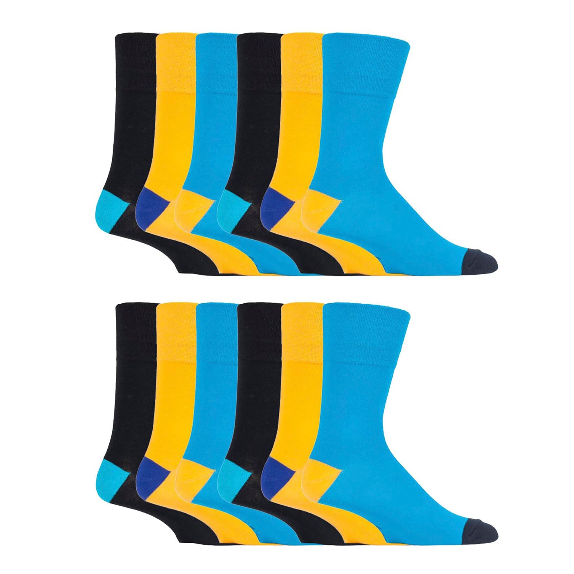 Gentle Grip 12 Pairs Mens Gentle Grip Loose Top Socks