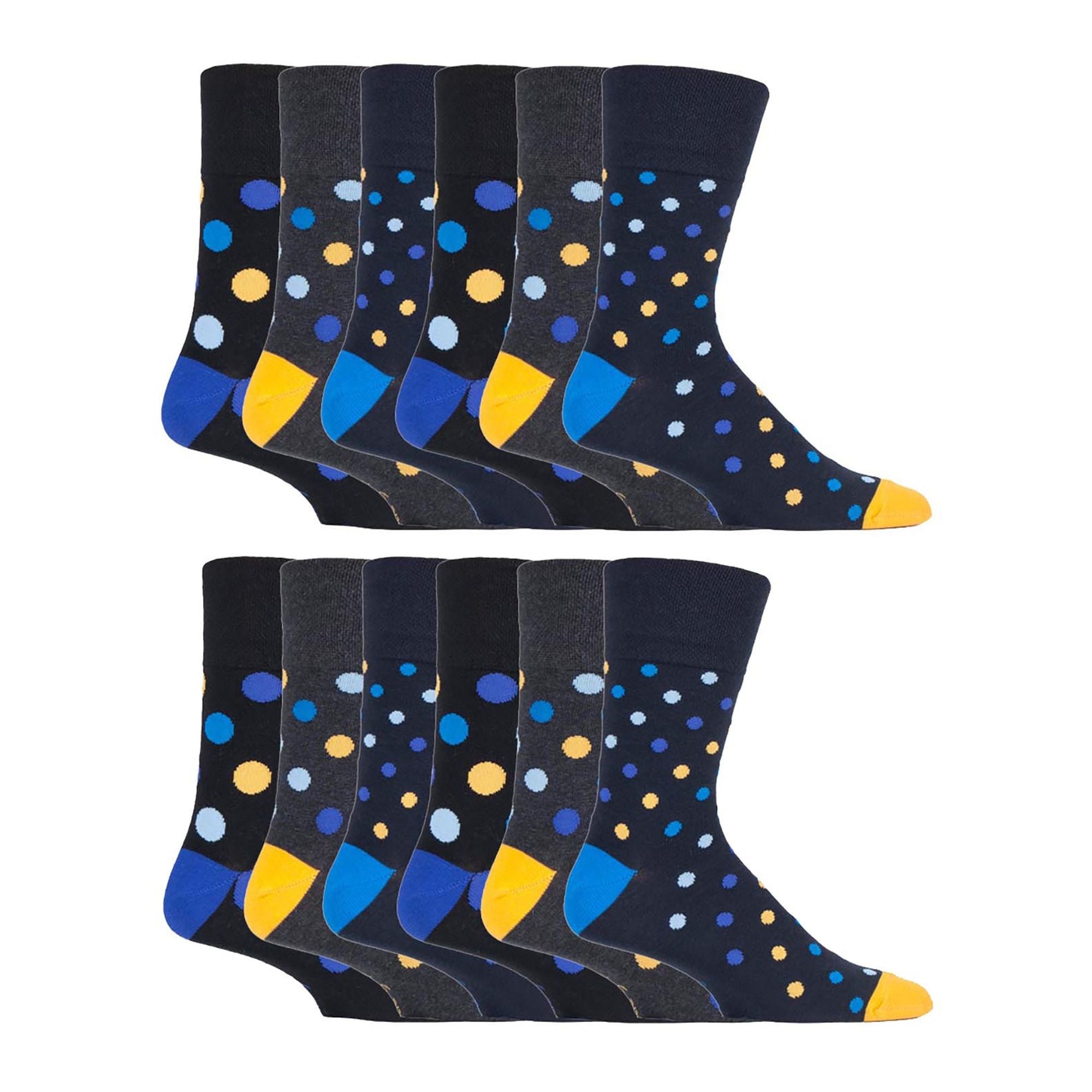 Gentle Grip 12 Pairs Mens Gentle Grip Loose Top Socks