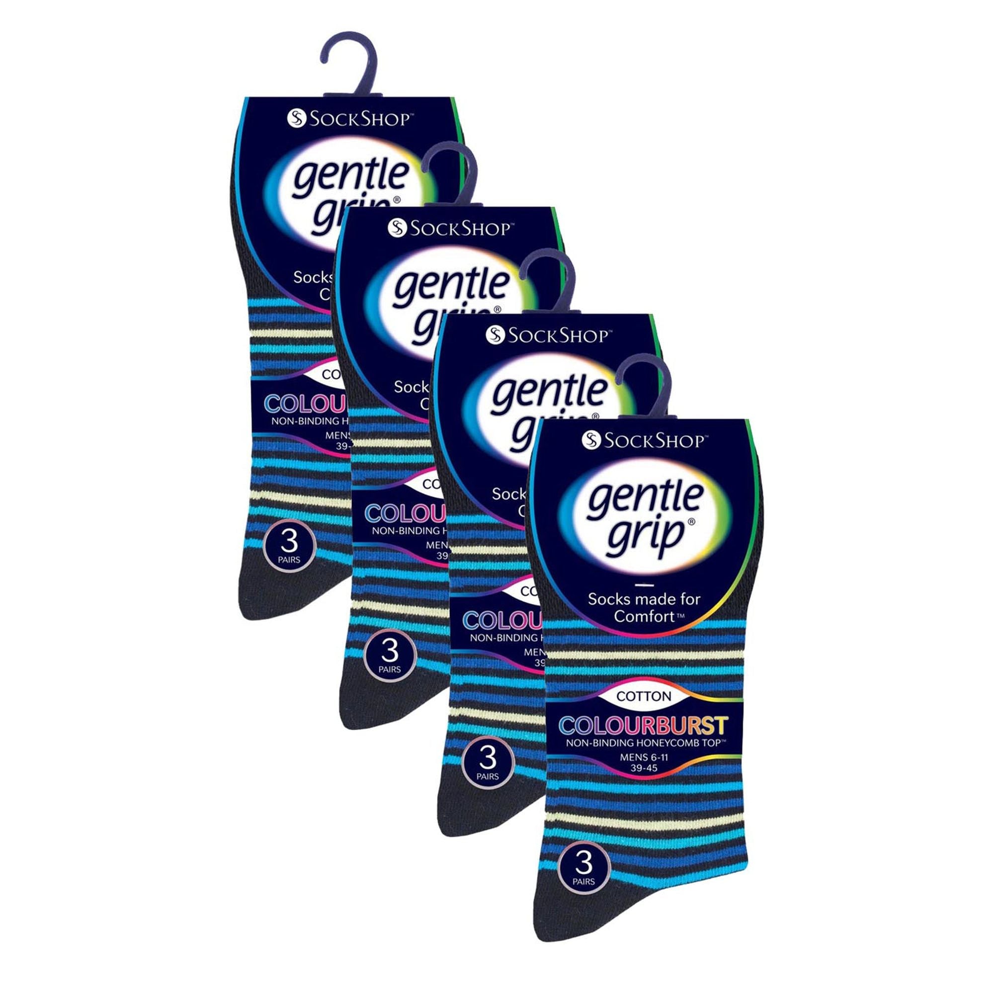 Gentle Grip 12 Pairs Mens Gentle Grip Loose Top Socks