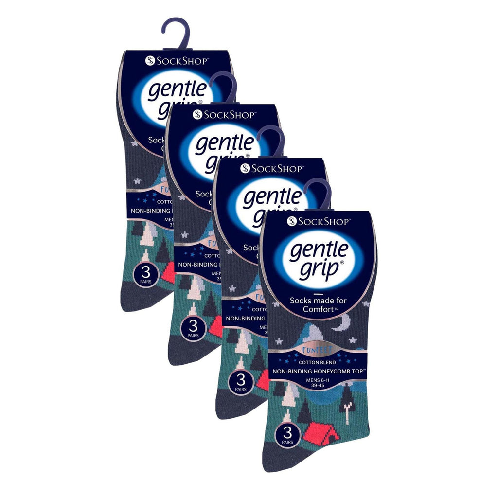Gentle Grip 12 Pairs Mens Gentle Grip Loose Top Socks
