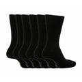 Gentle Grip 6 Pack Mens Loose Top Plain Coloured Cotton Socks