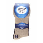 Gentle Grip 6 Pack Mens Loose Top Plain Coloured Cotton Socks