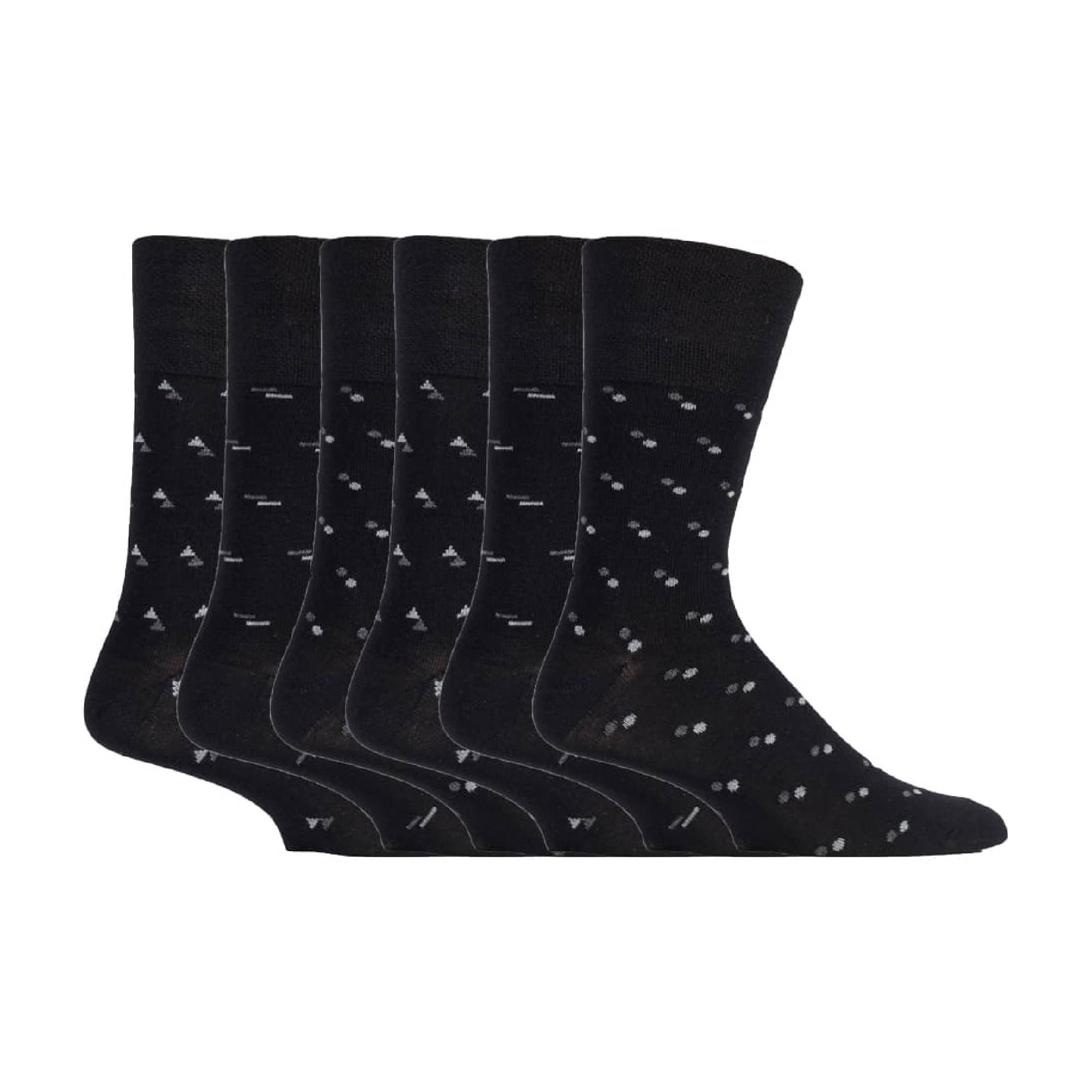 Sock Snob 6 Pack Mens Non Elastic Loose Top Bamboo Socks
