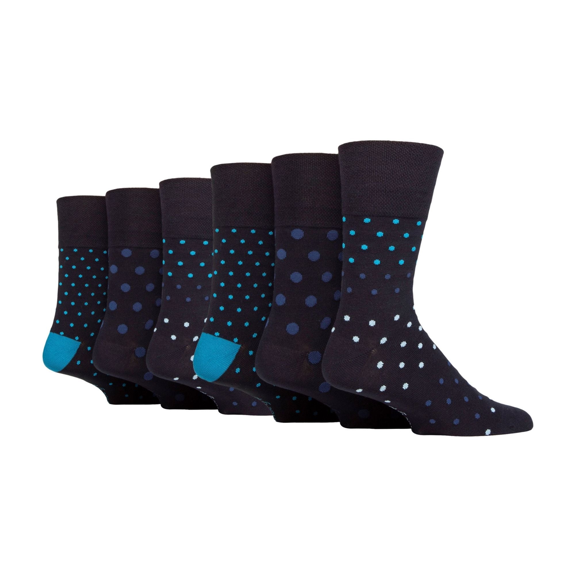 Sock Snob 6 Pack Mens Non Elastic Loose Top Bamboo Socks