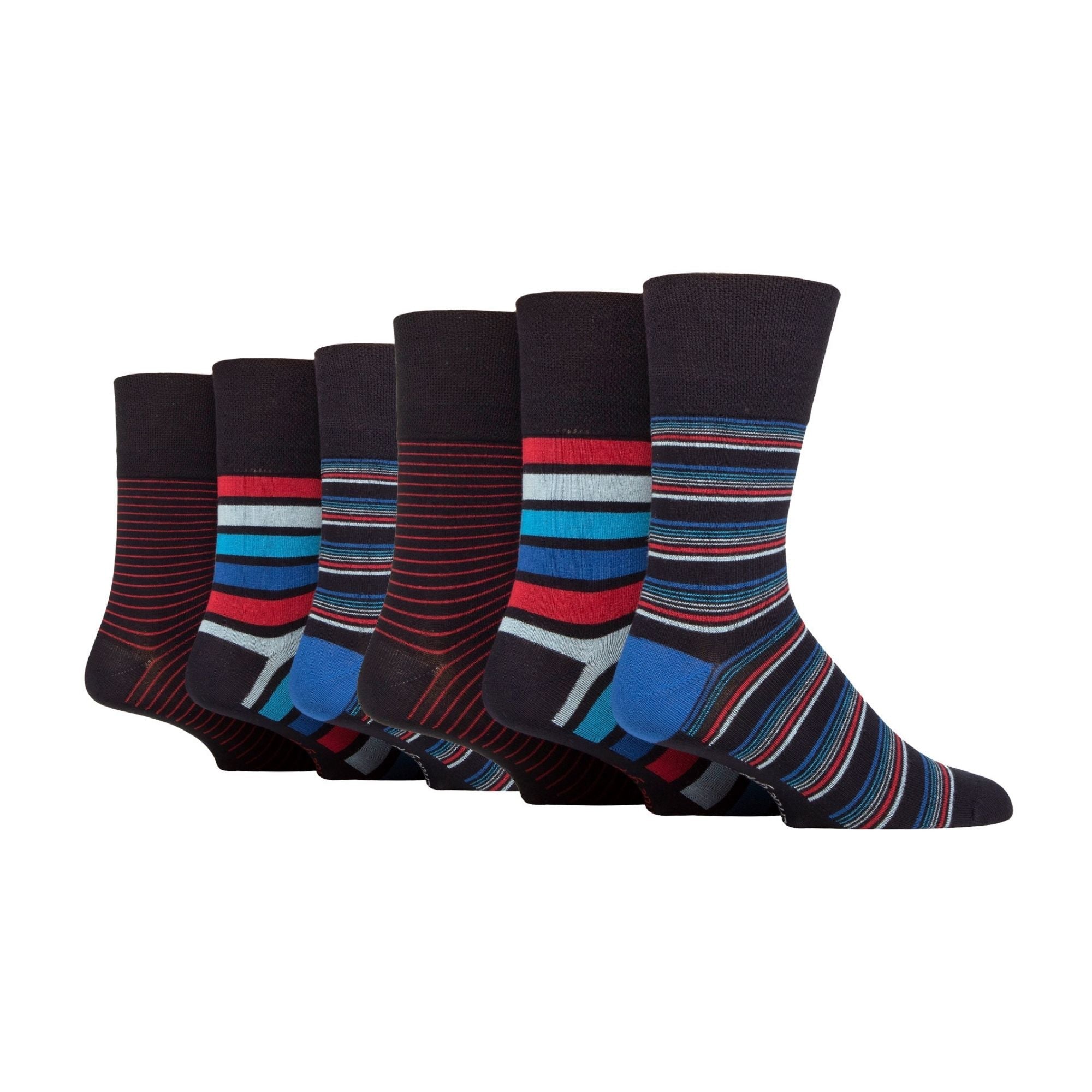 Sock Snob 6 Pack Mens Non Elastic Loose Top Bamboo Socks