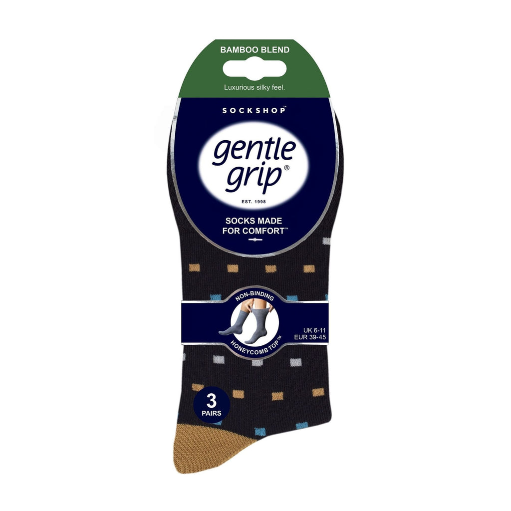 Sock Snob 6 Pack Mens Non Elastic Loose Top Bamboo Socks