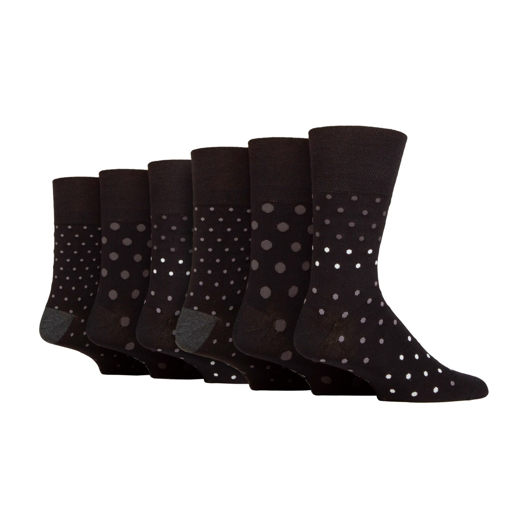 Sock Snob 6 Pack Mens Non Elastic Loose Top Bamboo Socks
