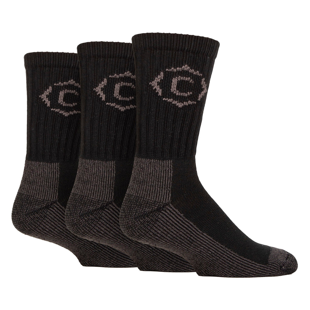Country Pursuit Mens Heavy Duty Durable Cushioned Hiking Socks with Reinforced Heel and Toe