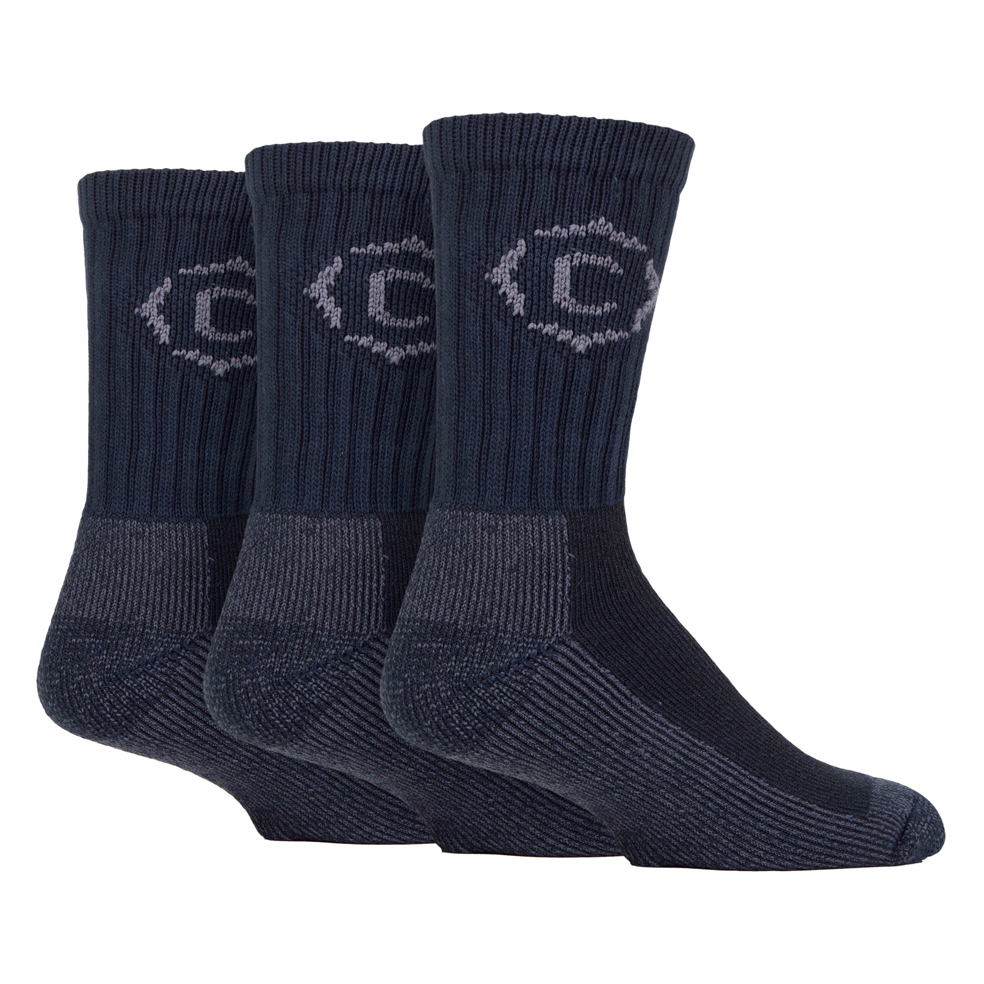 Country Pursuit Mens Heavy Duty Durable Cushioned Hiking Socks with Reinforced Heel and Toe