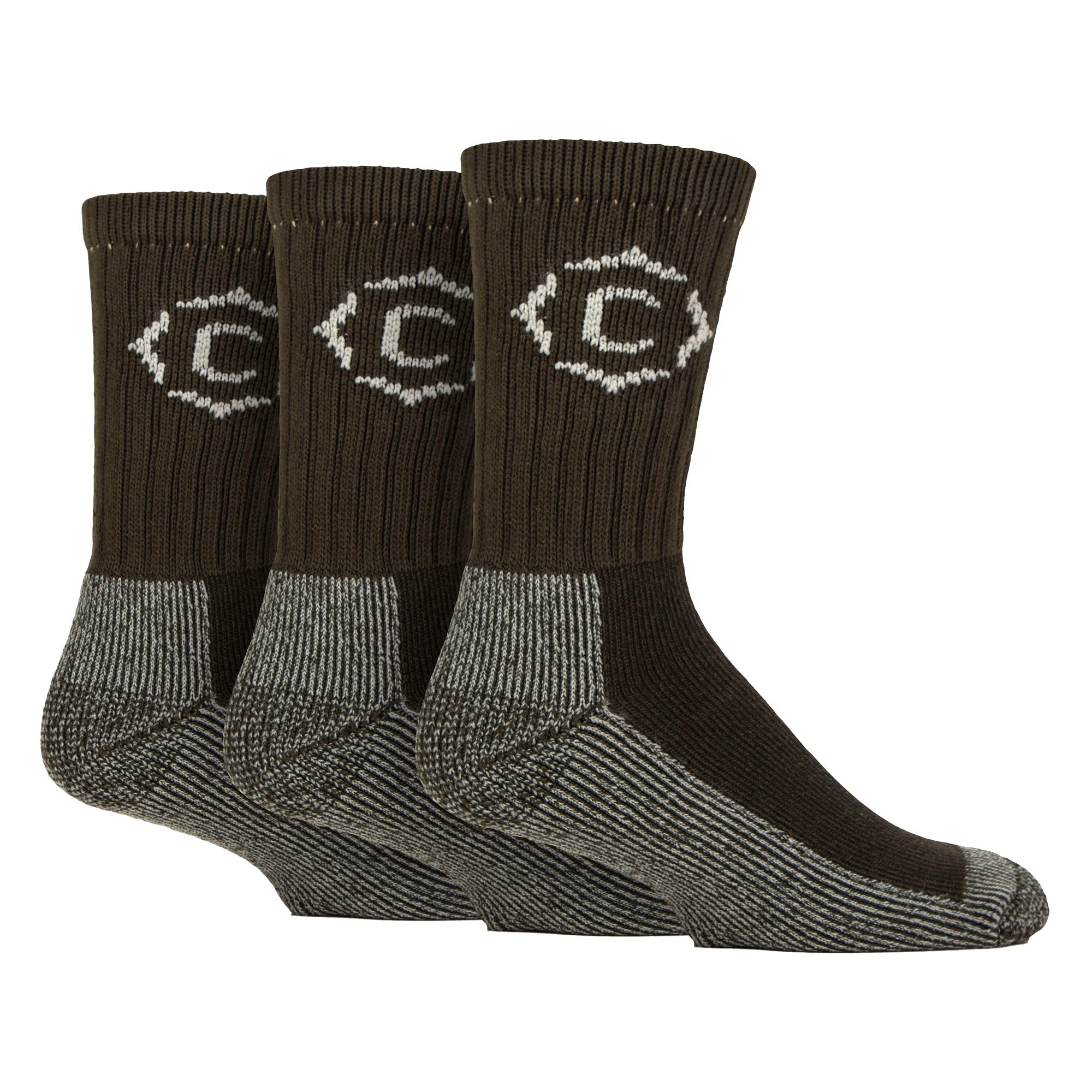 Country Pursuit Mens Heavy Duty Durable Cushioned Hiking Socks with Reinforced Heel and Toe