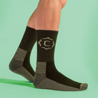 Country Pursuit Mens Heavy Duty Durable Cushioned Hiking Socks with Reinforced Heel and Toe