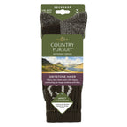 Country Pursuit Mens Heavy Duty Durable Cushioned Hiking Socks with Reinforced Heel and Toe