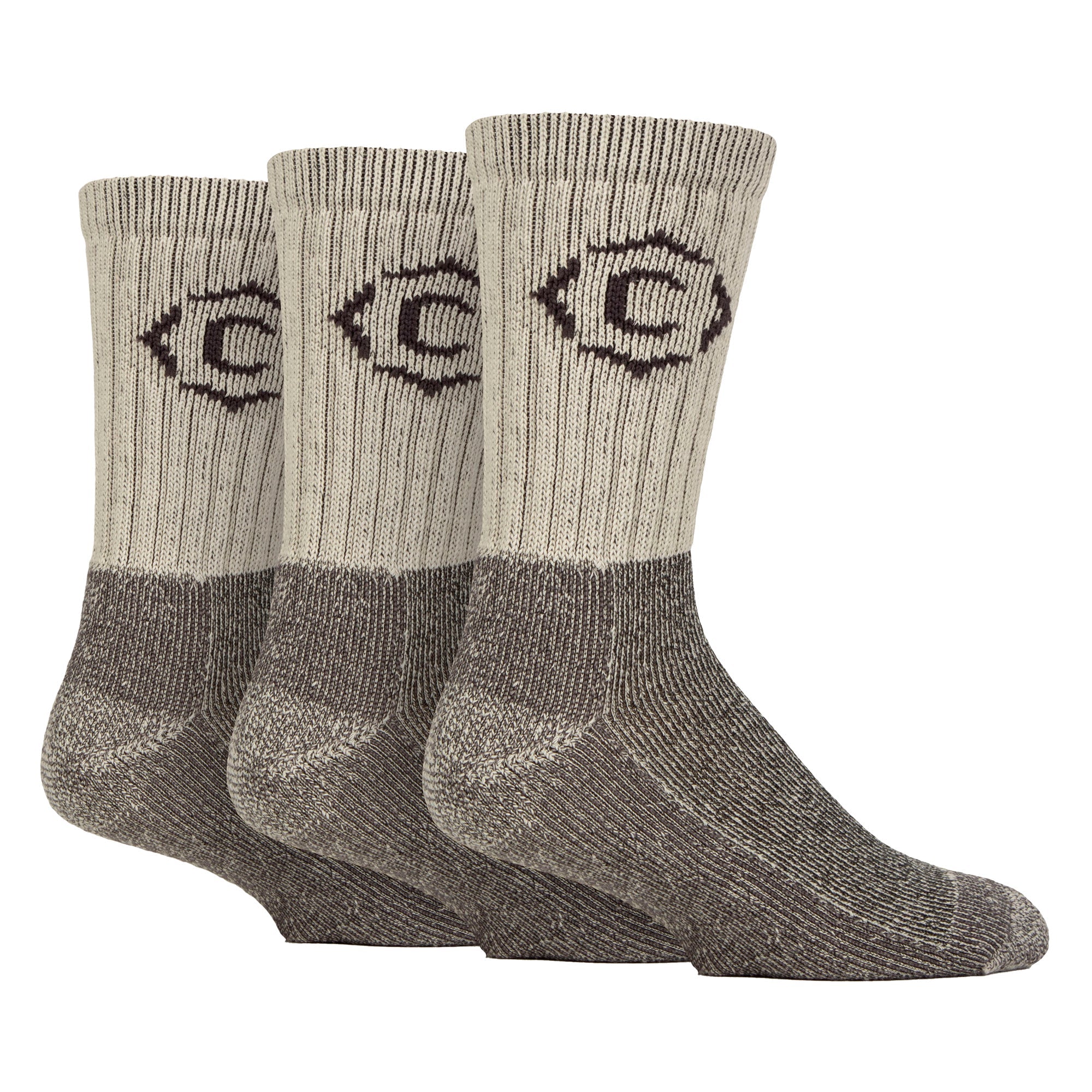 Country Pursuit Mens Heavy Duty Durable Cushioned Hiking Socks with Reinforced Heel and Toe