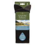 Country Pursuit 3 Pairs Mens Water Repellent Midweight Outdoor Socks for Hiking and Walking