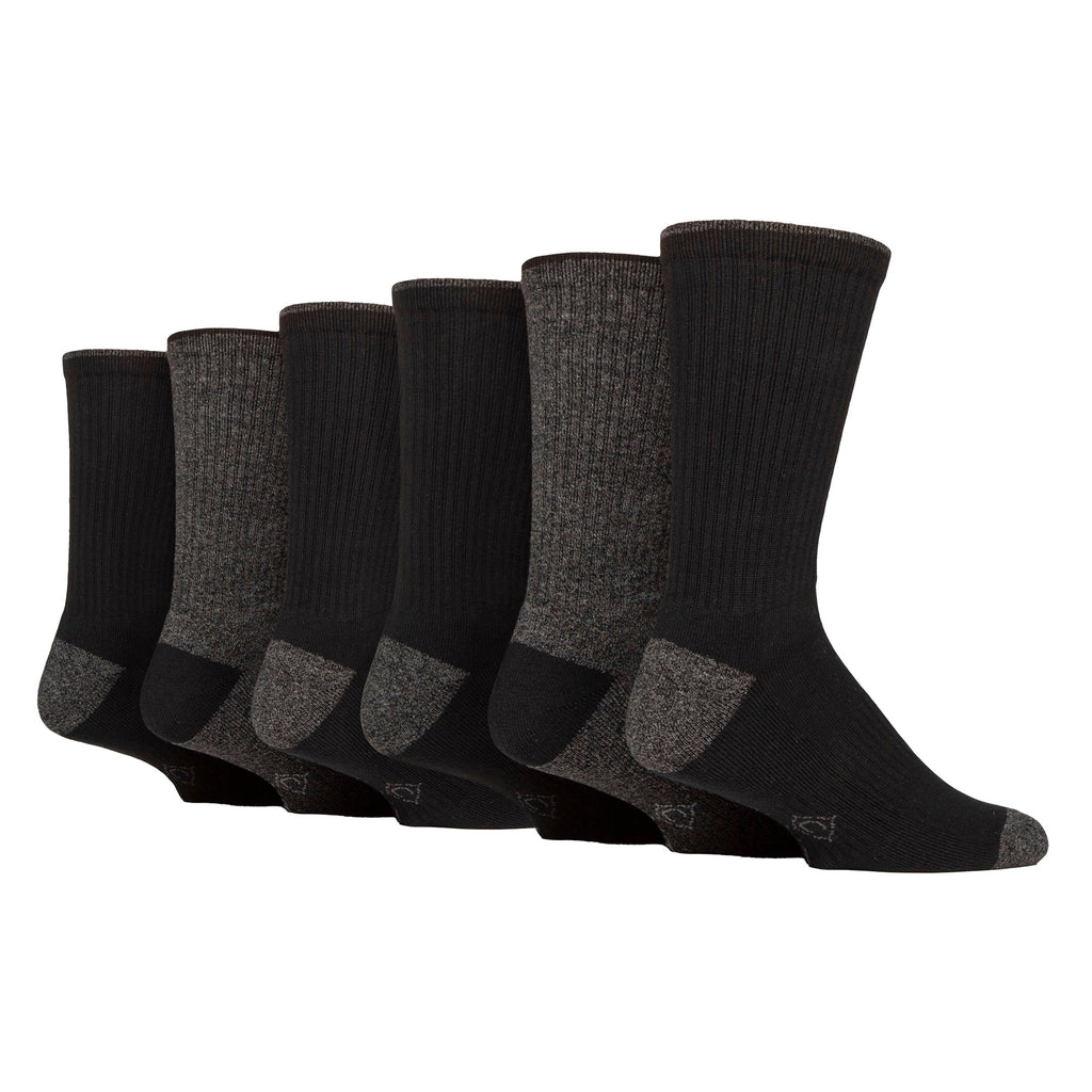 Sock Snob 6 Pairs Mens Water Repellent Midweight Outdoor Socks for Hiking and Walking