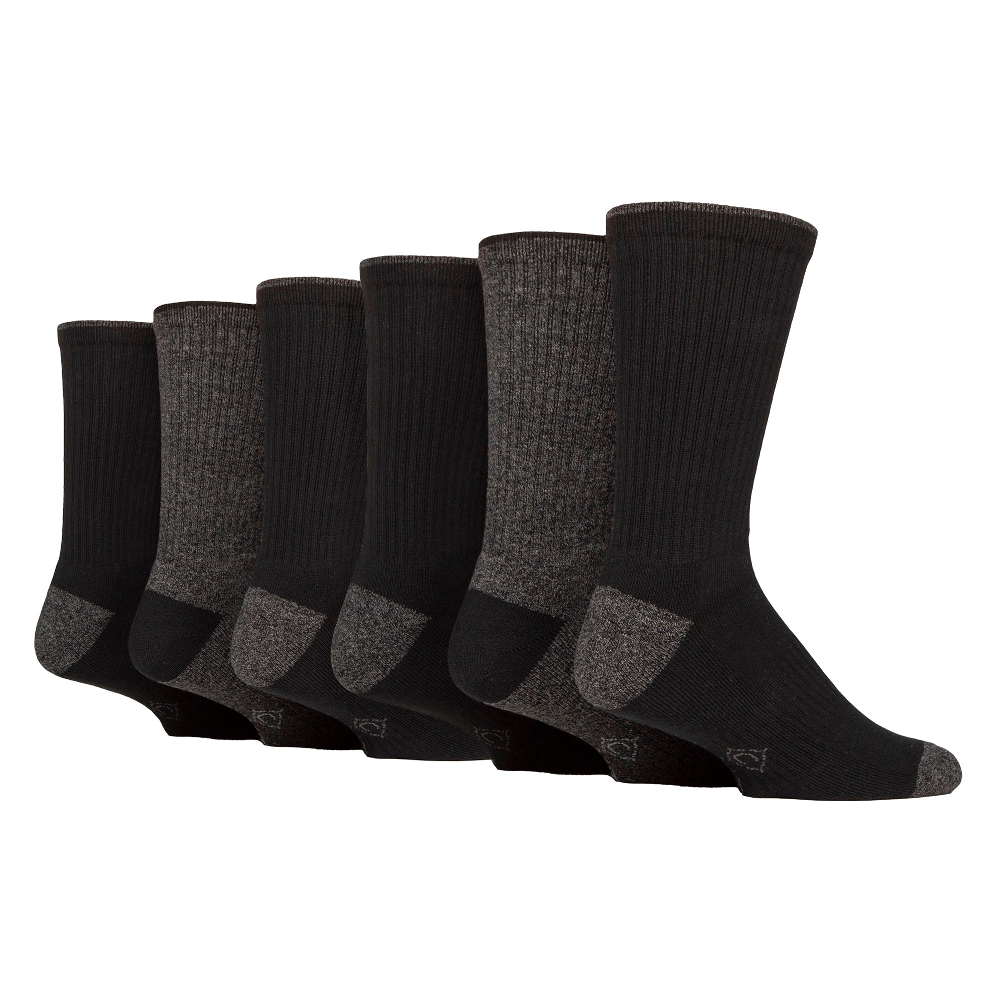 Sock Snob 6 Pairs Mens Water Repellent Midweight Outdoor Socks for Hiking and Walking