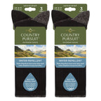 Sock Snob 6 Pairs Mens Water Repellent Midweight Outdoor Socks for Hiking and Walking