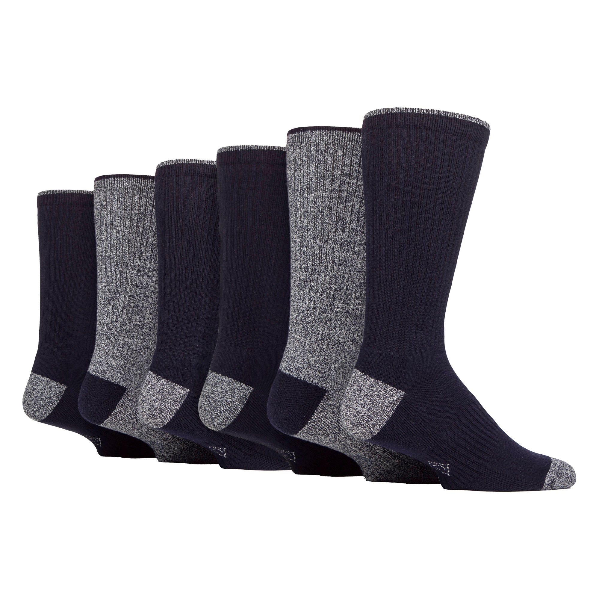 Sock Snob 6 Pairs Mens Water Repellent Midweight Outdoor Socks for Hiking and Walking