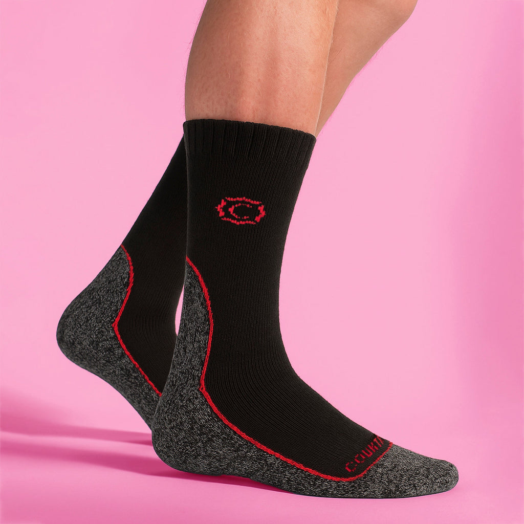 Country Pursuit Mens Wool Blend Cushioned Walker Socks for Hiking and Outdoor Comfort