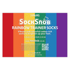 Sock Snob Unisex Rainbow Trainer Cotton Socks Bright Colourful Striped Socks