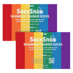 Sock Snob Unisex Rainbow Trainer Cotton Socks Bright Colourful Striped Socks
