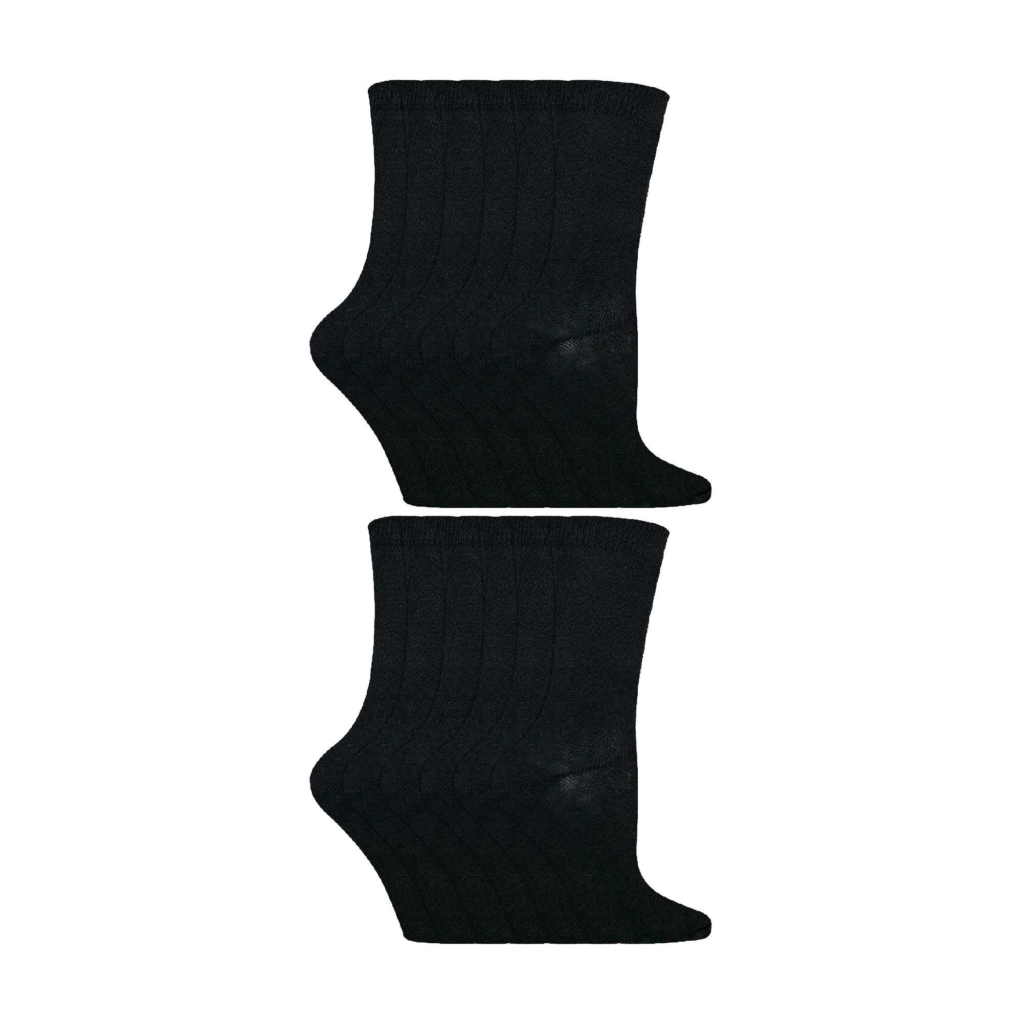 Sock Snob 12 Pair Kids Breathable Bamboo Plain Socks for School