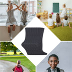 Sock Snob 12 Pair Kids Breathable Bamboo Plain Socks for School
