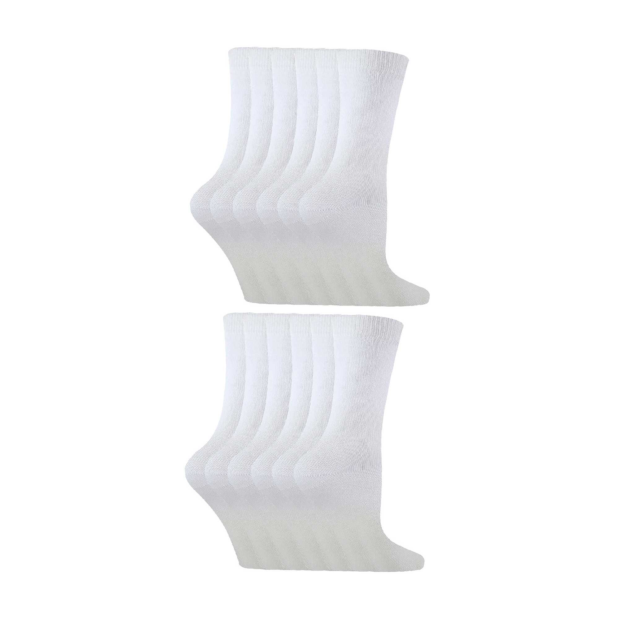 Sock Snob 12 Pair Kids Breathable Bamboo Plain Socks for School