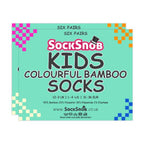 Sock Snob 6 Pack Girls and Boys Super Soft Breathable Organic Bamboo Socks