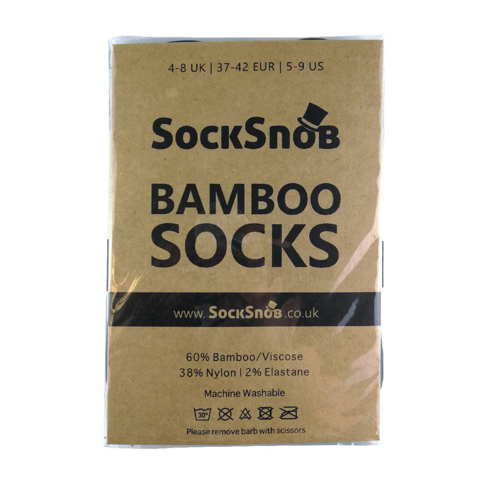 Sock Snob 4 Pack Unisex Luxury Bamboo No Show Invisible Socks
