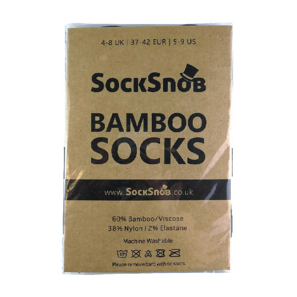 Sock Snob 4 Pack Unisex Luxury Bamboo No Show Invisible Socks